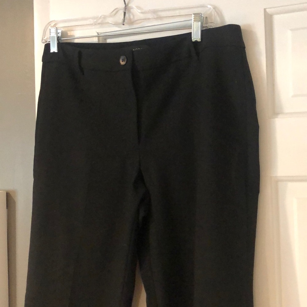 Talbots black boot but pants with belt loops
